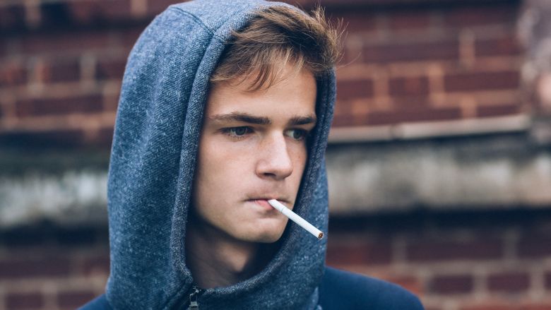 Teenage Boy Smoking